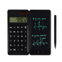 Nova calculadora de design com tablet para escrever